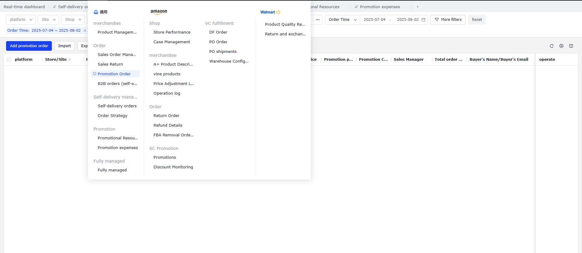 Promotions Dashboard